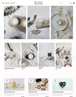 Image of a store selling candles on freewebstore