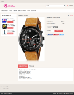 Image of a store selling watches on Freewebstore
