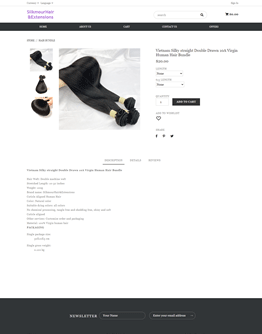 Image of a store selling wigs on Freewebstore